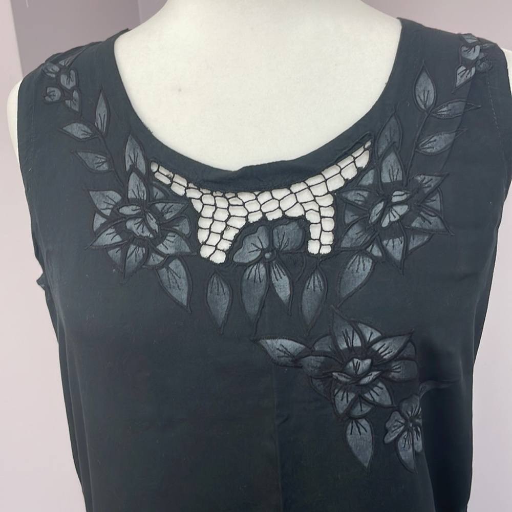 ♡Long vintage dress 100% rayon - Picture 2 of 5